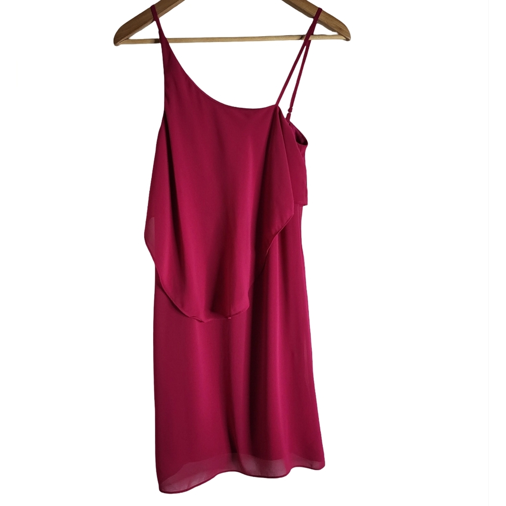 Chic Asymmetrical Pink Dress